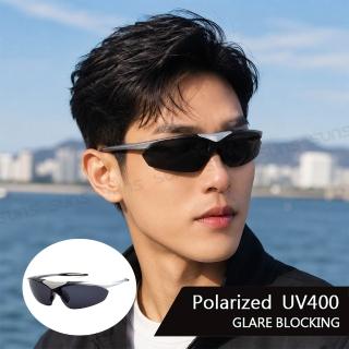 【SUNS】Polarized運動太陽眼鏡 頂規強化偏光鏡片 輕量20g銀框S95 抗UV400(採用PC防爆鏡片/防眩光/防撞擊)