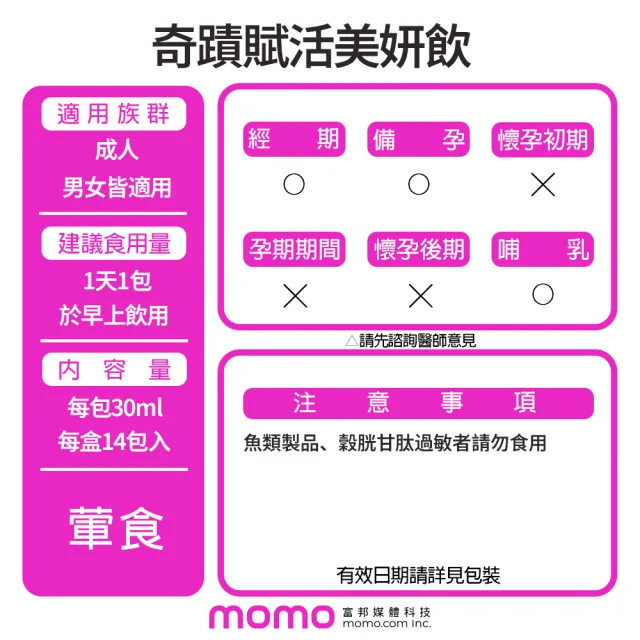 【Dong Bi Tang 東璧堂】奇蹟賦活美妍飲 4入組(14包/1入；奇蹟飲；官方直營)