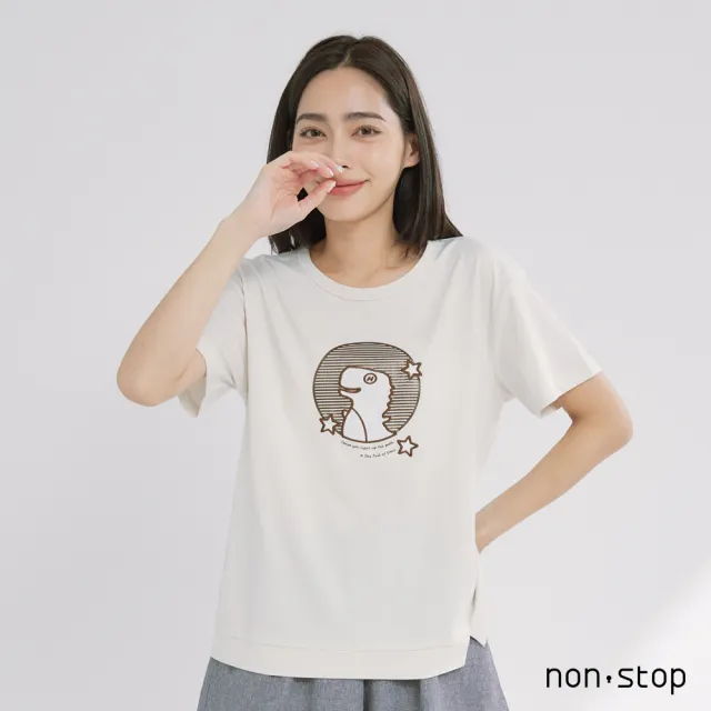 【non-stop】星際恐龍刺繡T恤-2色