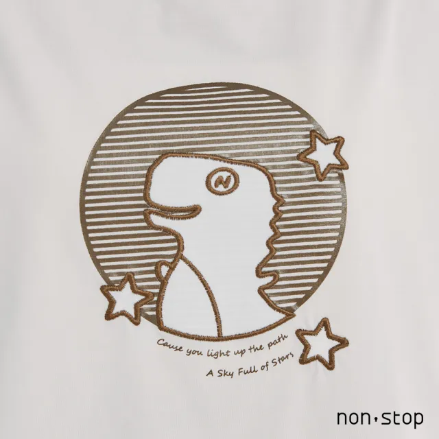 【non-stop】星際恐龍刺繡T恤-2色