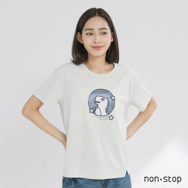 【non-stop】星際恐龍刺繡T恤-2色