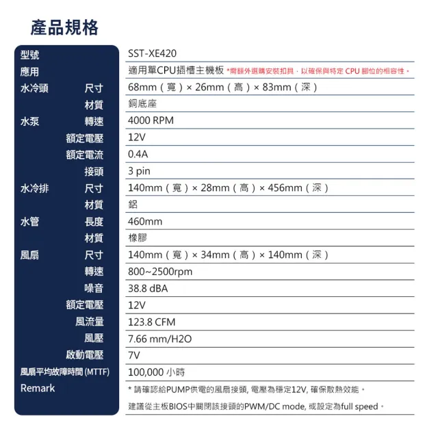 【SilverStone 銀欣】XE420 適用於單處理器的高效能420水排三風扇一體式伺服器水冷散熱器