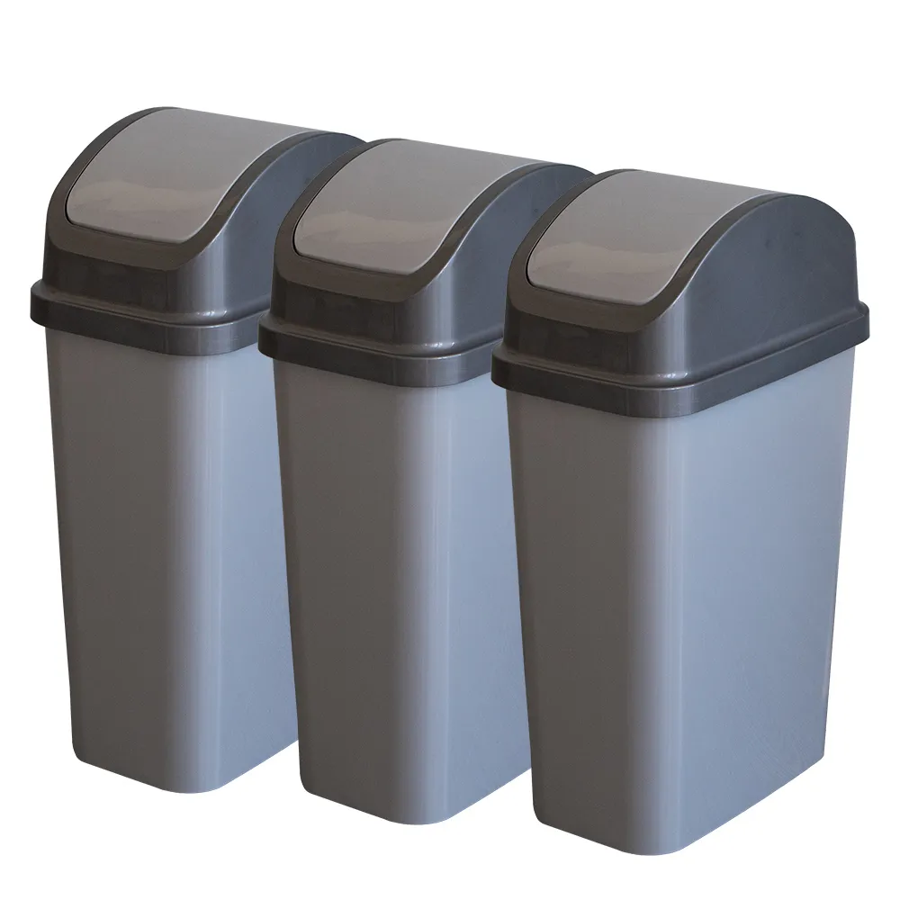【KEYWAY 聯府】搖蓋垃圾桶45L（3入）附蓋垃圾桶C345