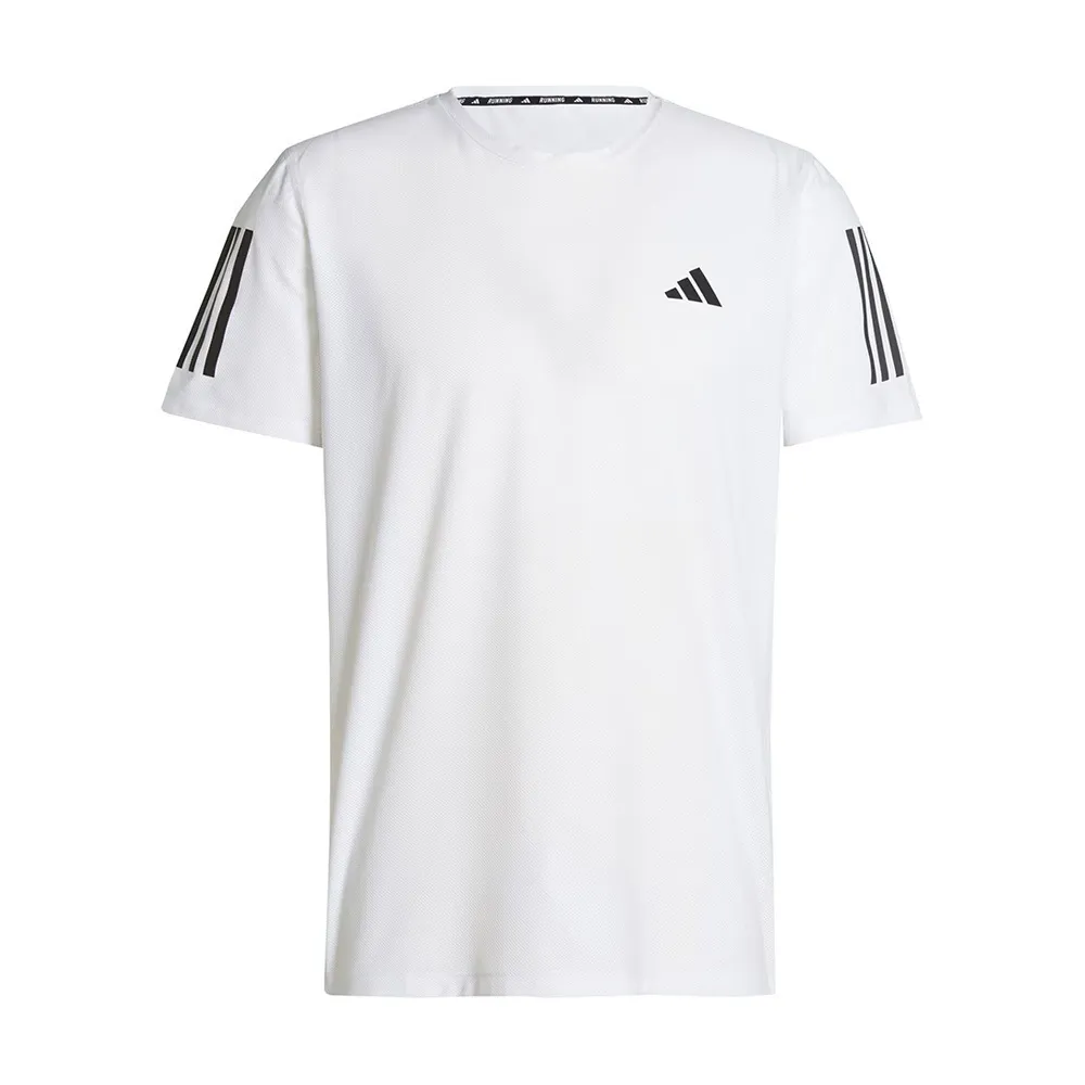 【adidas 愛迪達】OTR B Tee 男 短袖 上衣 運動 慢跑 路跑 反光 訓練 吸濕排汗 透氣 黑白(IK7436)