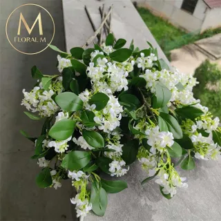 【Floral M】法式花園寵兒千里香桂花仿真花花材1入組(人造花/仿真花/假花/花藝DIY/裝飾花材)