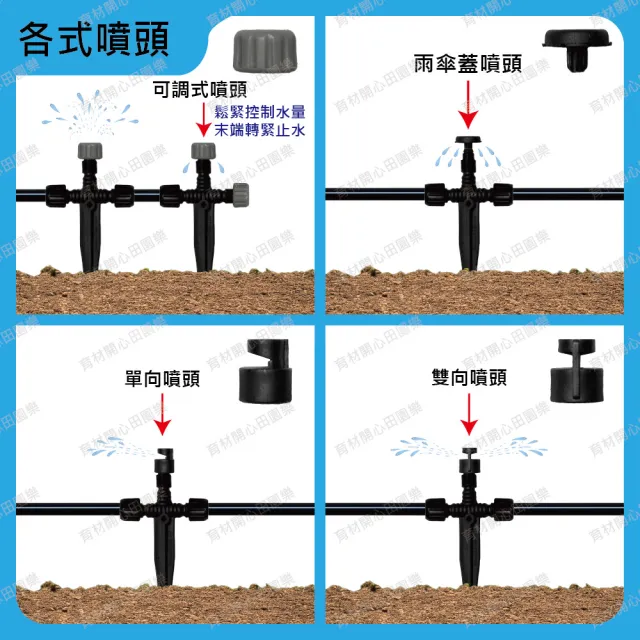 【田園樂】育材庭院自動澆水套組/球閥/插電