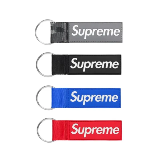 【SUPREME】Webbing Keychain 織帶鑰匙圈 雪地迷彩/黑/藍/紅 SS26A135