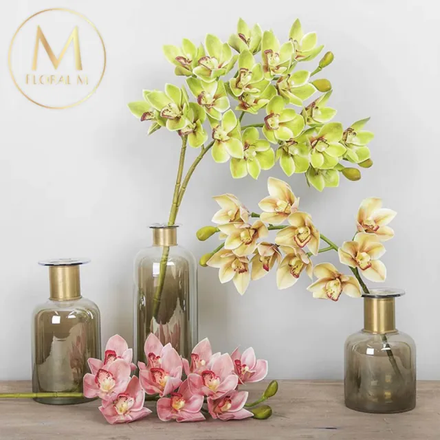【Floral M】居家輕奢高級蝴蝶蘭公主粉仿真花花材1入組(人造花/仿真花/假花/花藝DIY/裝飾花材)