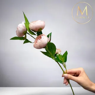 【Floral M】人間香奈兒山茶花優雅粉仿真花花材1入組(人造花/仿真花/假花/花藝DIY/裝飾花材)