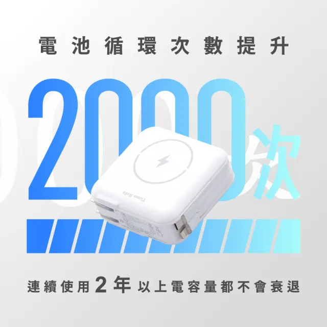 【Timo】Safe 安全電芯 五合一多功能磁吸半固態行動電源 12000mAh(Magsafe/ZJ-51)