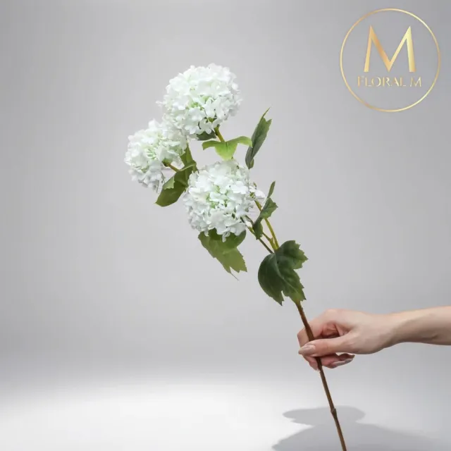 【Floral M】京都夏日繡球高雅白仿真花花材1入組(人造花/仿真花/假花/花藝DIY/裝飾花材)