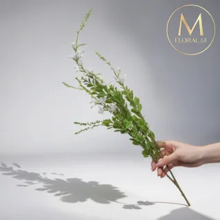 【Floral M】法式鄉村田園鼠尾草晨曦白仿真花花材1入組(人造花/仿真花/假花/花藝DIY/裝飾花材)