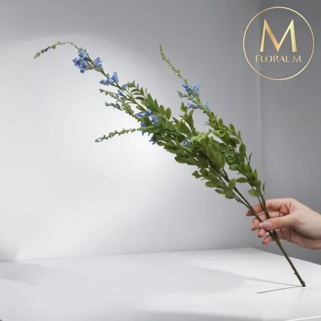 【Floral M】法式鄉村田園鼠尾草夏日藍仿真花花材1入組(人造花/仿真花/假花/花藝DIY/裝飾花材)