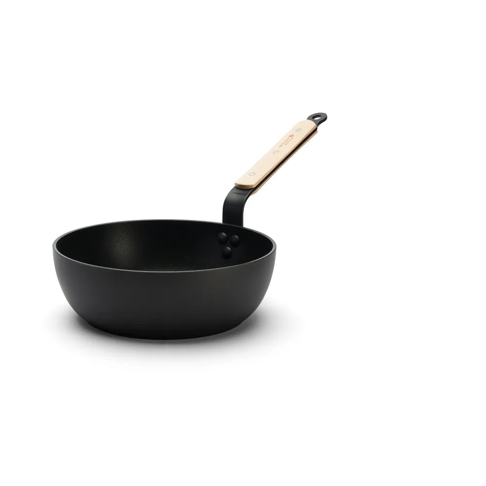 【de Buyer 畢耶】CHOC原木柄系列 不沾深炒鍋24cm-適用IH爐