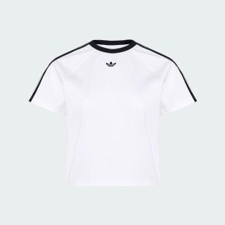 【adidas 愛迪達】Baby Tee W 女 T恤 運動上衣 休閒短袖 白 亞版 純棉 短版(KT7793)