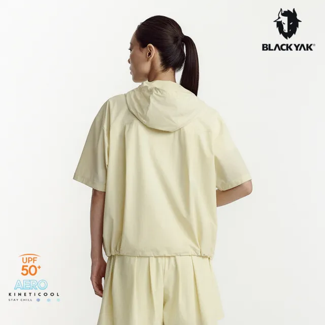 【BLACKYAK】女 AERO FRESH K涼感短袖外套[三色]UPF50 輕量 涼感 透氣 短版 連帽設計|FB1WJ010