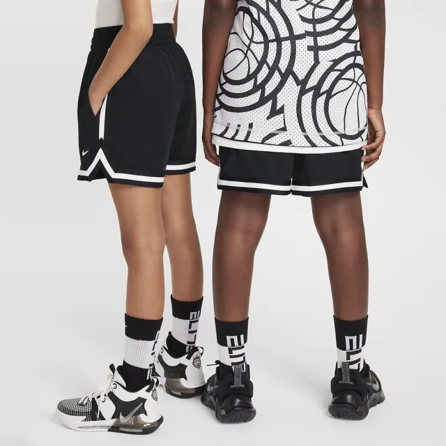 【NIKE 耐吉】短褲 童裝 大童 男女童 運動褲 B NK DF DNA 24 SHORT 5IN 黑白 FZ5240-010