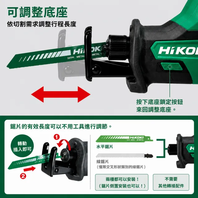 【HiKOKI】12V 水平線鋸機(空機) CR12DA(NN)