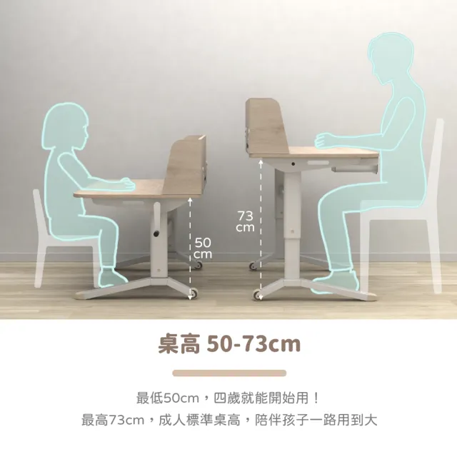 【林製作所】兒童成長桌 附桌上架(台灣製 桌高可調 書桌椅 升降桌 兒童桌 學生書桌)