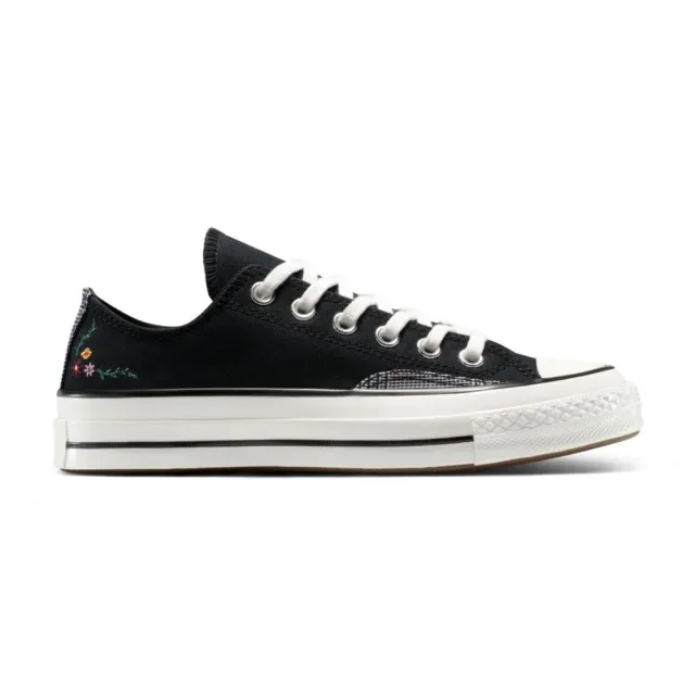 【CONVERSE】Chuck 70 Ox 休閒鞋 男鞋 女鞋 帆布鞋 黑色 百搭 刺繡 小花 A15549C