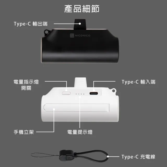 【NICONICO】Type-C口袋行動電源(POT-623TC)