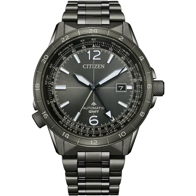 【CITIZEN 星辰】PROMASTER 限量 GMT兩地時間機械錶款-44.5mm 父親節 送禮(NB6045-51H)