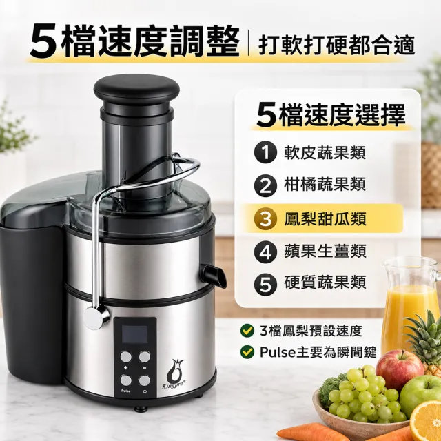 【Kingpro 鳳梨牌】e世健康榨汁機｜官方直營店 原廠出貨(EX-301SS)