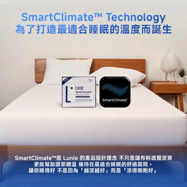 【Lunio】SmartGuard™ 智能防水保潔墊標準雙人(｜TENCEL™天絲 ｜超薄防水｜360° 彈性包覆)