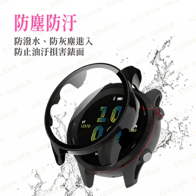 【GOLDEN SHIELD】Garmin Venu 4 3 一體式保護殼 3s 2 Plus 2s Vivoactive 6 5 PC+鋼化玻璃 錶殼+玻璃膜