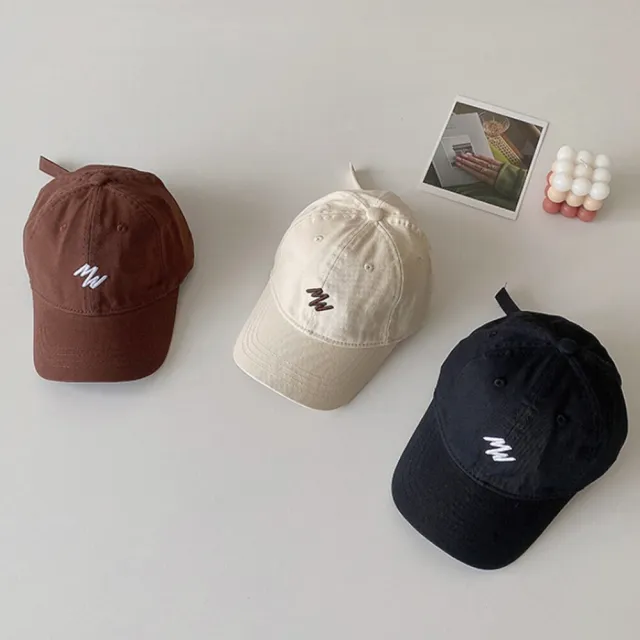 【橘魔法】閃電波紋刺繡棒球帽 親子款 兒童 男童 女童 童裝 大童 大人 帽子 遮陽帽 防曬