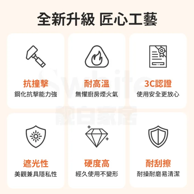 【靚白家居】岩板三層對開門餐廚櫃 120公分 3C 鋼化玻璃門(餐櫃 電器櫃 餐邊櫃 中島櫃 廚房置物櫃 收納櫃)