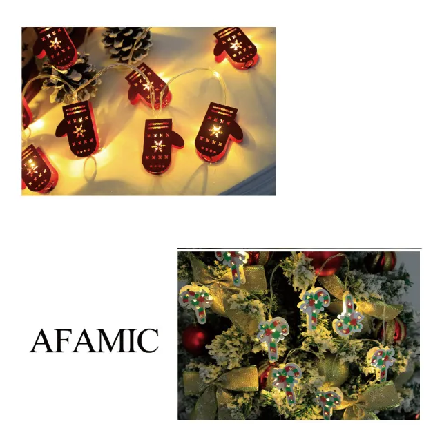 【AFAMIC 艾法】JJ01 LED聖誕節可愛造型金屬裝飾燈串 3m（聖誕燈串 防水燈串 聖誕燈 求婚 派對 分為燈）