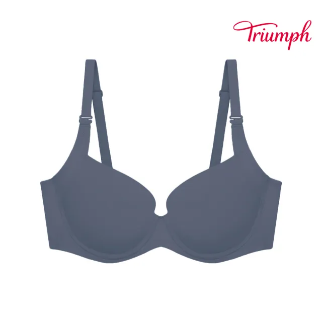 【Triumph 黛安芬】自在零著感系列 基本款 無痕透氣罩杯內衣 B-E(靛霧藍)