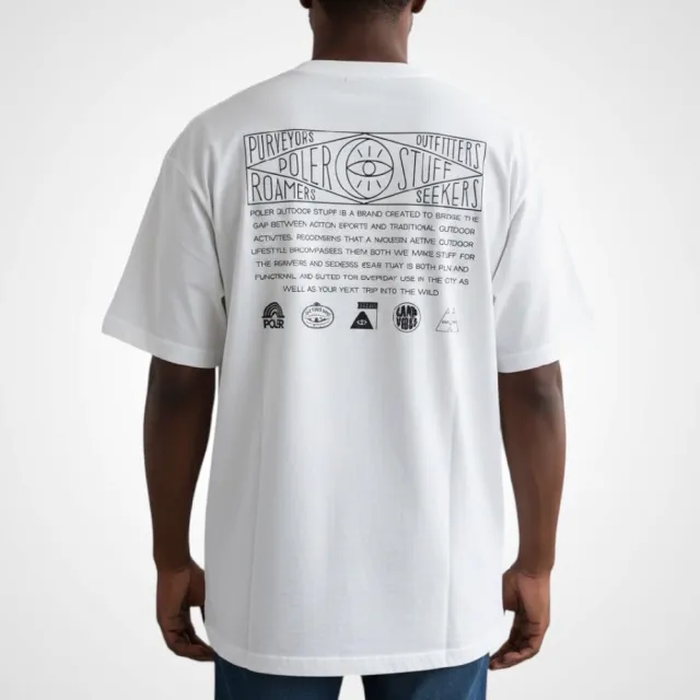 【POLER STUFF】日本限定 HISTORY RELAX FIT TEE-POLER HISTORY 品牌歷程寬鬆短袖T恤 白