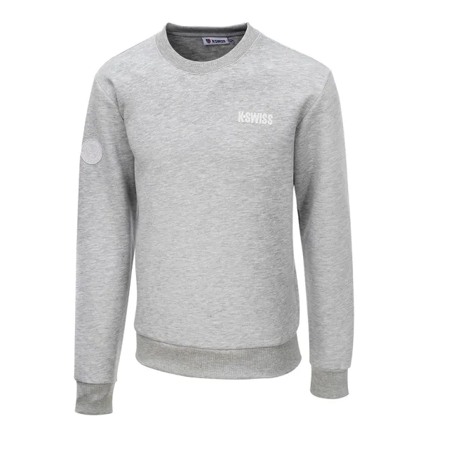 【K-SWISS】圓領上衣 Sweatshirt 男 灰