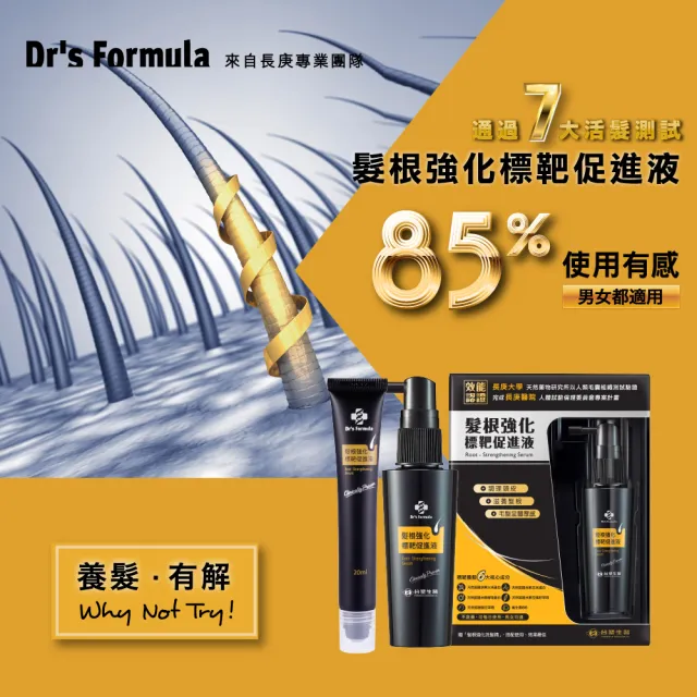 【Dr’s Formula 台塑生醫】髮根標靶健髮洗髮精580g+促進液3D滾珠x2