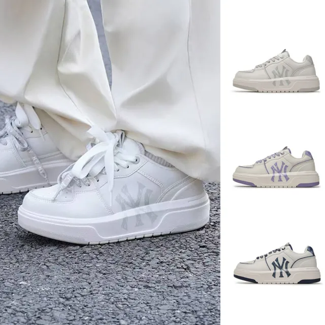 【MLB】牛仔丹寧Monogram老爹鞋 學長鞋 Chunky Liner系列 紐約洋基隊(3ASXM046N-三款任選)