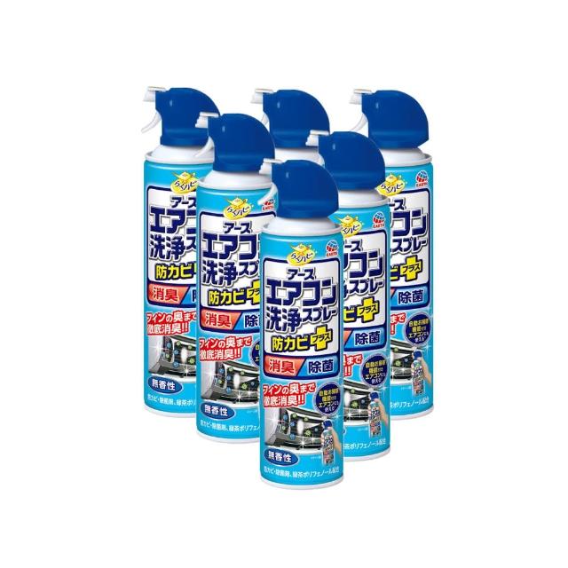【興家安速】抗菌免水洗冷氣清洗劑420ml 六件組(無香/花香/森林)