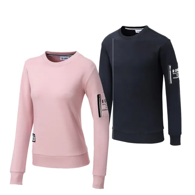 【K-SWISS】圓領長袖上衣 SLPocketSweatshirt 女 兩色任選