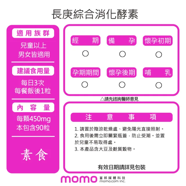 【長庚生技】綜合消化酵素(90錠/瓶)
