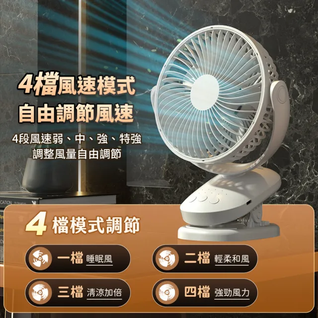 【FJ】可車用擺頭通電夾風扇FN05(USB供電 定時 車內扇 可掛 夾扇 6吋 7葉片)