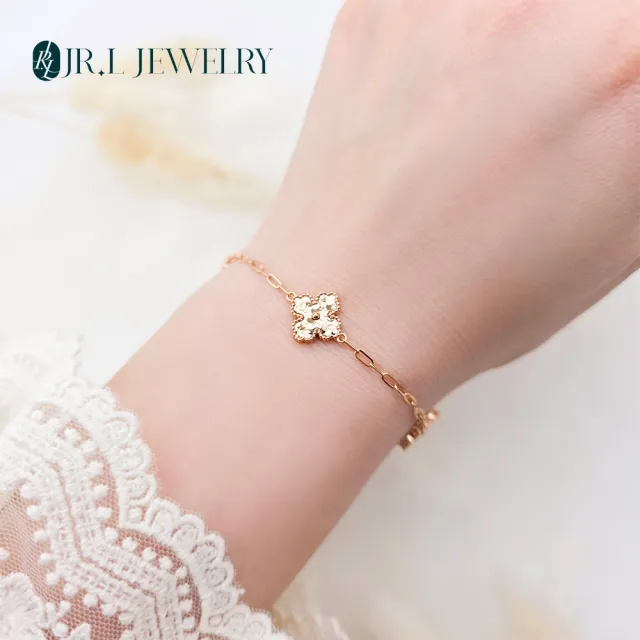 【JR.L JEWELRY】18K玫瑰金 芒耀四方 K金手鍊