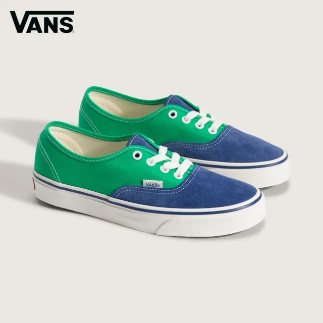 【VANS】官方旗艦 Authentic 綠色/藍色滑板鞋 休閒鞋