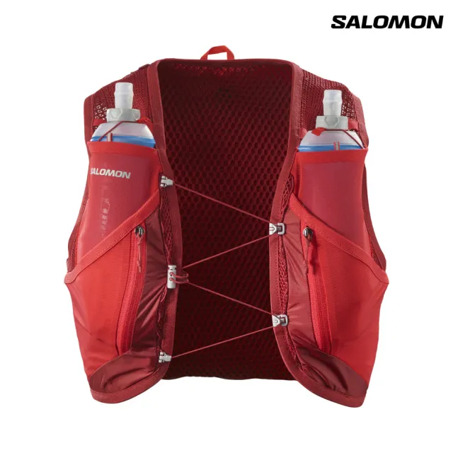 【salomon】ACTIVE SKIN 12 水袋背包組 大麗花紅
