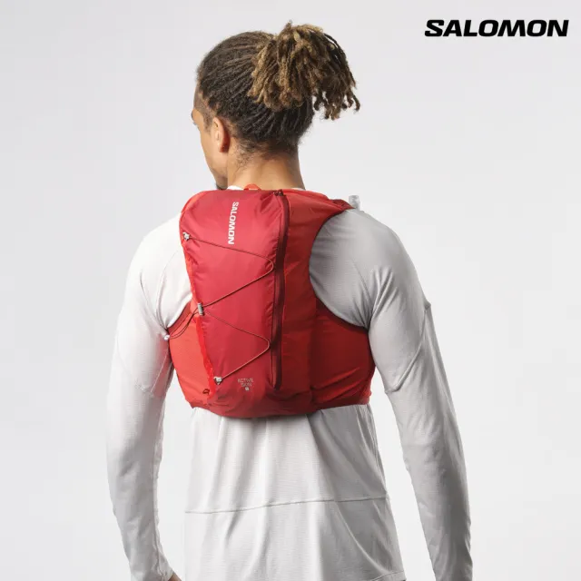 【salomon】ACTIVE SKIN 8 水袋背包組 大麗花紅