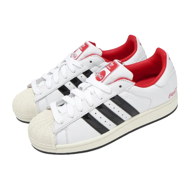 【adidas 愛迪達】休閒鞋 Superstar II Coca-Cola 男鞋 女鞋 白 可口可樂 聯名款 KH6888