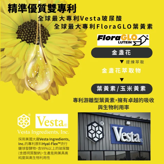 【timewell 時光安好】玻玻亮葉黃素複方膠囊 專利玻尿酸 葉黃素 魚油 蝦紅素(1入/60粒)