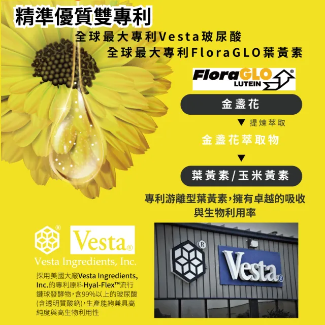 【timewell 時光安好】玻玻亮葉黃素複方膠囊 專利玻尿酸 葉黃素 魚油 蝦紅素(3入/共180粒)
