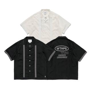 Wtaps Kingpin 01 / SS / CLPL. Twill 短袖斜紋襯衫 白/黑 261TQDT-SHM04