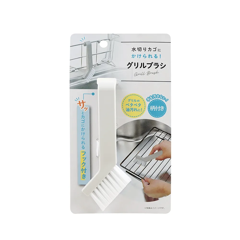 【GOOD LIFE 品好生活】廚房用可掛式L型烤網/濾網用清潔刷(日本直送 均一價)